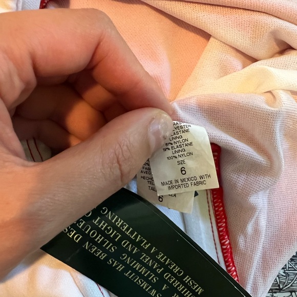 NWT: Vintage Halter Fiery Red/Orange One Piece Bathing Suit - Picture 5 of 6